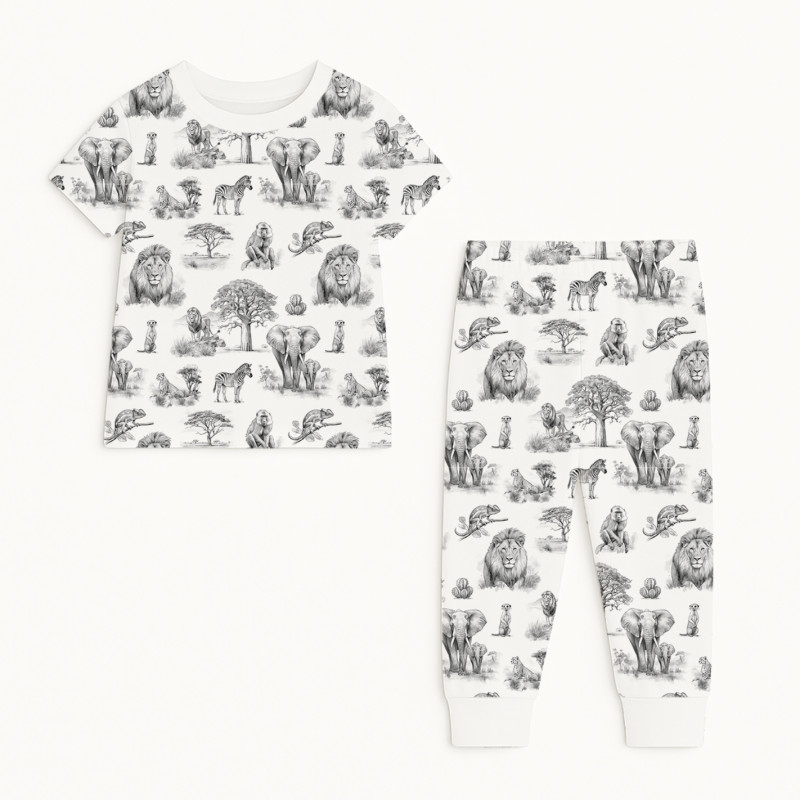 Patterned Supima Cotton Pyjamas Set PJ008 WILD HORIZONT Patterned Supima Cotton Pyjamas Set PJ008 WILD HORIZONT