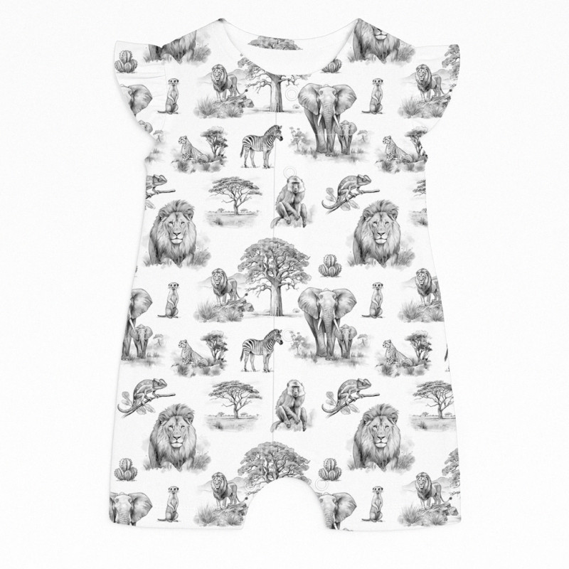 Supima Cotton Shortie with Ruffles – R007 WILD HORIZONT