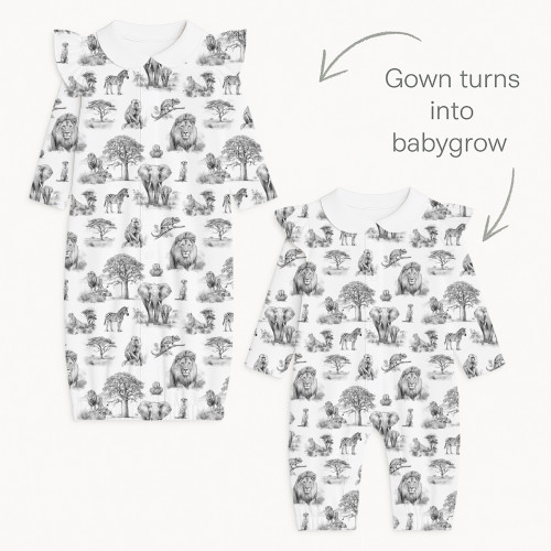 Baby converter gown with co..