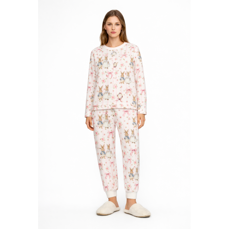Luxury Long Adult Pyjama Set PW101  LULU PINK