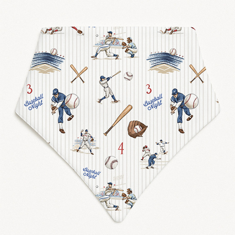 Triangle Bandana Bib for Babies Bib001 BASEBALL Triangle Bandana Bib for Babies Bib001 BASEBALL