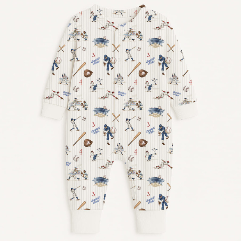 Long sleeve Romper for baby K060 BASEBALL Long sleeve Romper for baby K060 BASEBALL