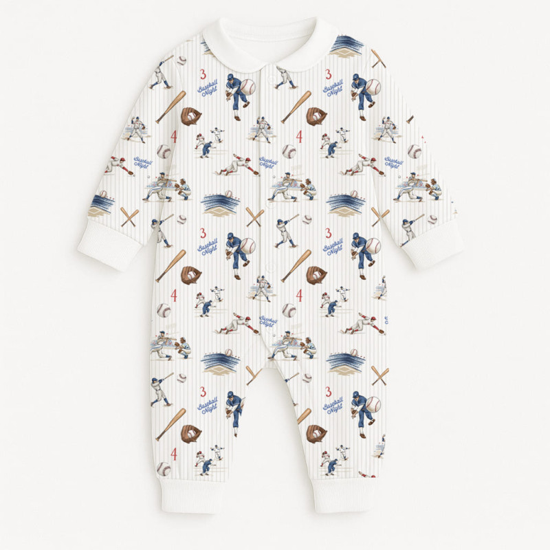 Long sleeve Romper for baby with collar K060CL BASEBALL Long sleeve Romper for baby with collar K060CL BASEBALL