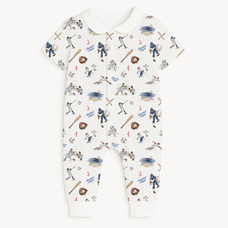 Romper Short sleeve with Collar K061CL BASEBALL Romper Short sleeve with Collar K061CL BASEBALL
