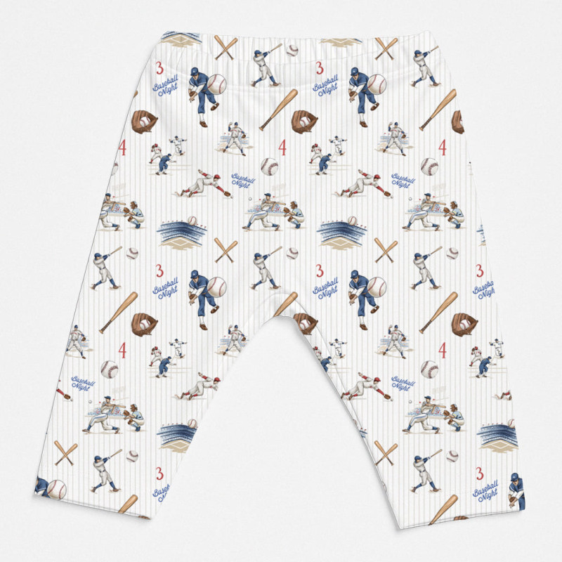 Girls’ Organic Pima Cotton Leggings L003 BASEBALL