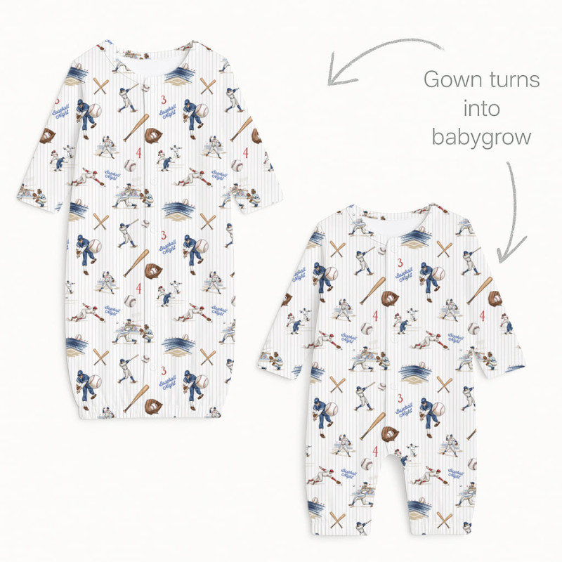 Baby converter gown TR001 BASEBALL