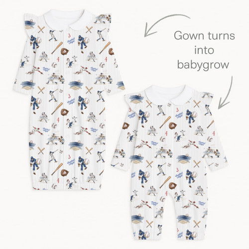 Baby converter gown with co..