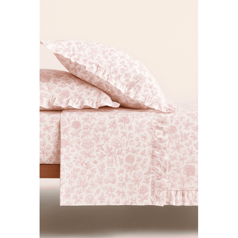 Bedding Set LIIN001 CHLOE PINK – For Baby and Toddler Beds Bedding Set LIIN001 CHLOE PINK – For Baby and Toddler Beds