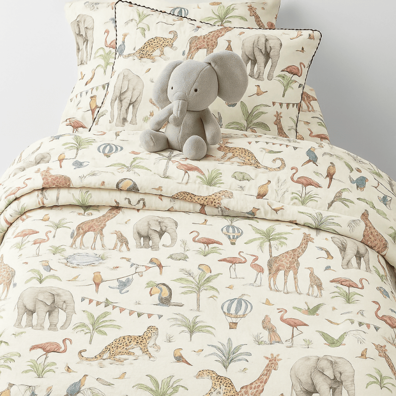 Bedding Set LIN001 MADAGASKAR – For Baby and Toddler Beds