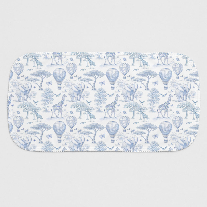 Burpy Bib BB009 – Organic Supima Cotton BLUE TOILE AFRICA Burpy Bib BB009 – Organic Supima Cotton BLUE TOILE AFRICA
