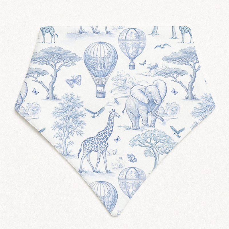Triangle Bandana Bib for Babies Bib001 BLUE TOILE AFRICA