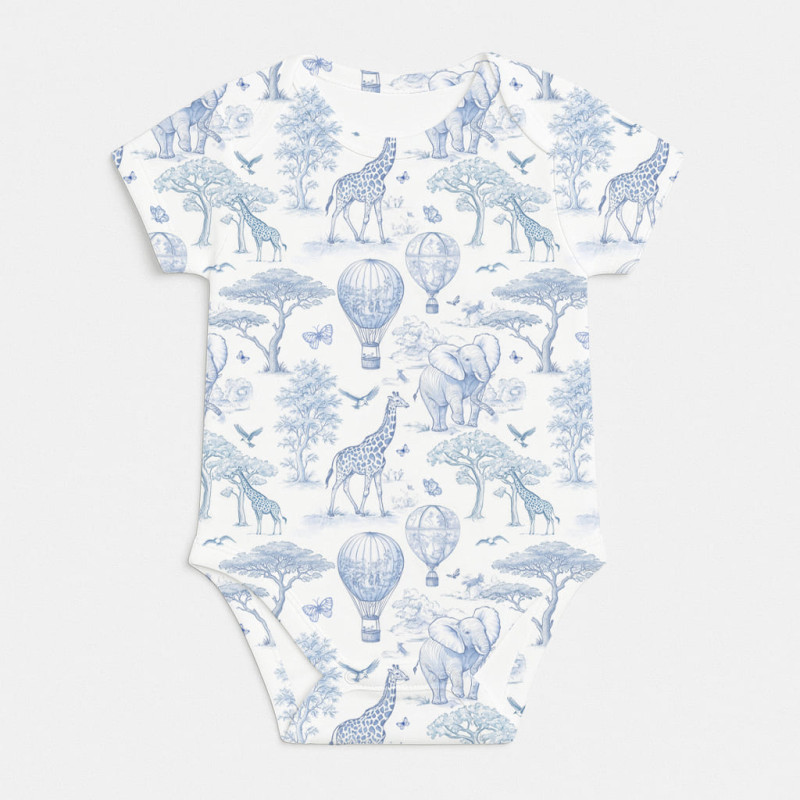 Боді з коротким рукавом для немовлят BSHL001  BLUE TOILE AFRICA