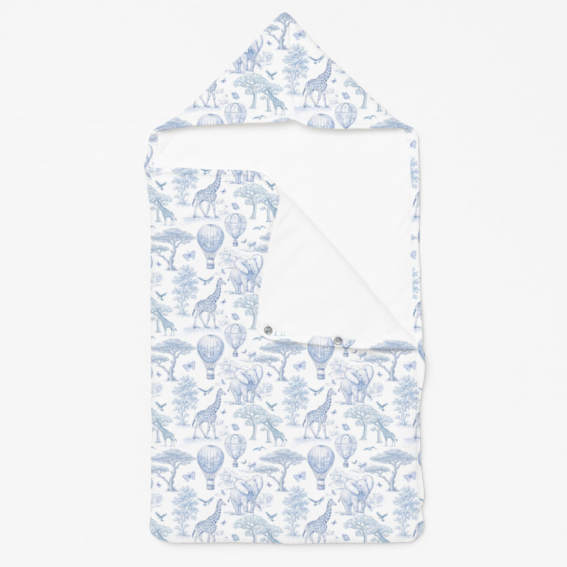 Затишний Конверт (кокон) Babynest C002 BLUE TOILE AFRICA