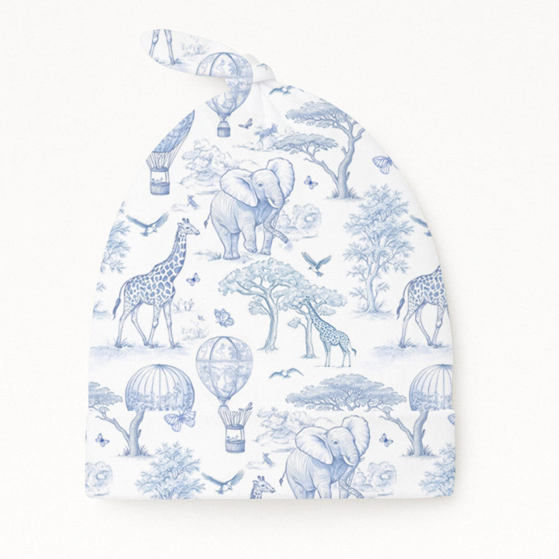 Шапочка з вузликом з бавовни Supima H003 BLUE TOILE AFRICA