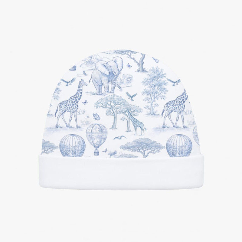 Cotton Baby Hat H004 BLUE TOILE AFRICA Cotton Baby Hat H004 BLUE TOILE AFRICA