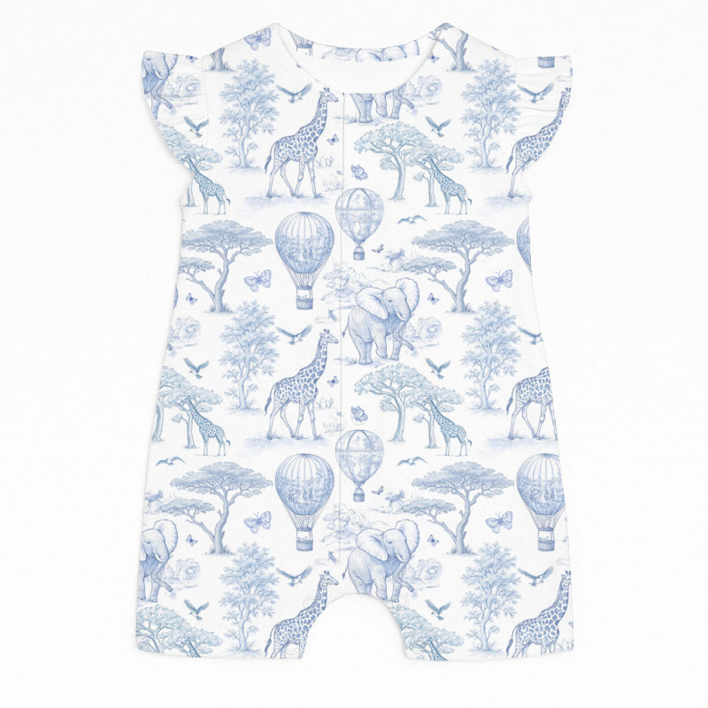 Пісочник із бавовни Supima з крильцями R007 BLUE TOILE AFRICA