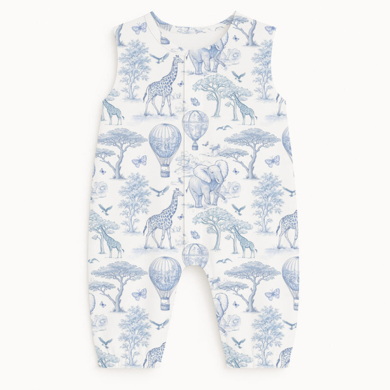 Довгий пісочник із рукавами з бавовни Supima R009 BLUE TOILE AFRICA
