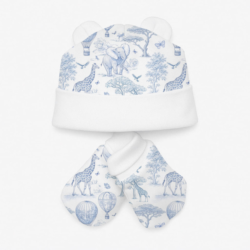 Hat and Mittens Set010 BLUE TOILE AFRICA