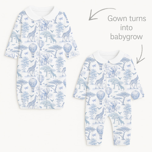 Baby converter gown with co..