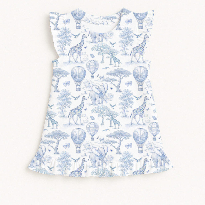 Футболка без рукавов с рюшами для девочек TSH003 BLUE TOILE AFRICA Футболка без рукавов с рюшами для девочек TSH003 BLUE TOILE AFRICA