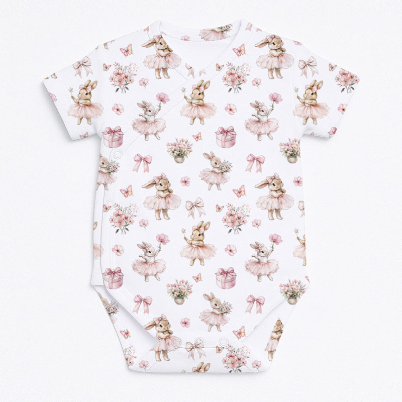 Printed Short-Sleeve Kimono Bodyvest for Babies BSHL004 BUBBLES Printed Short-Sleeve Kimono Bodyvest for Babies BSHL004 BUBBLES