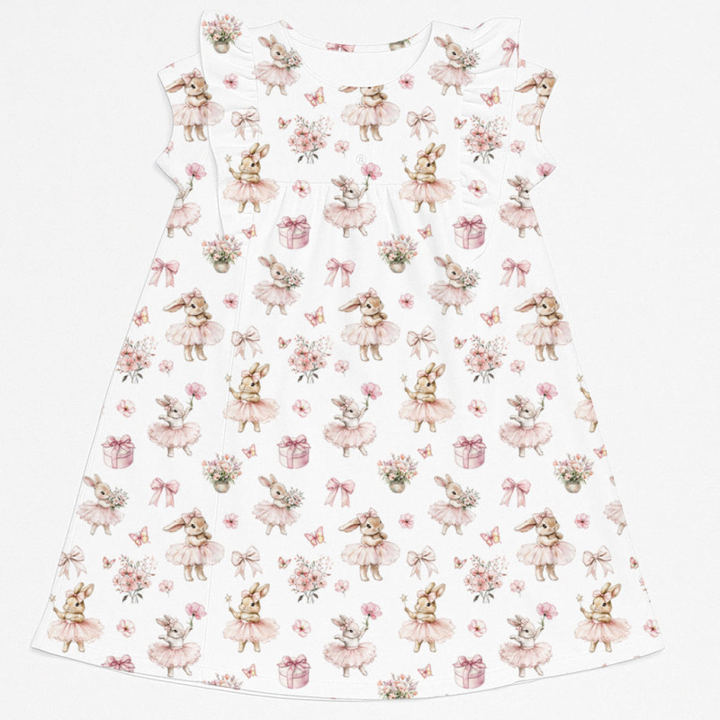 Supima Cotton Night Dress with Ruffle DR018 BUBBLES