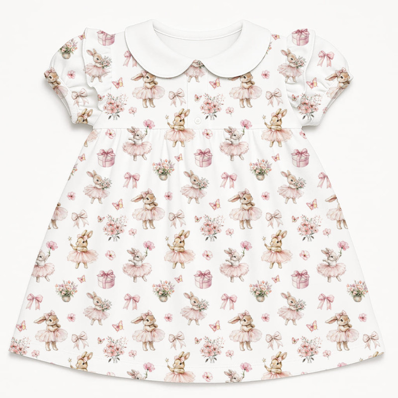 Supima Cotton Night Dress with Ruffle DR019CL BUBBLES