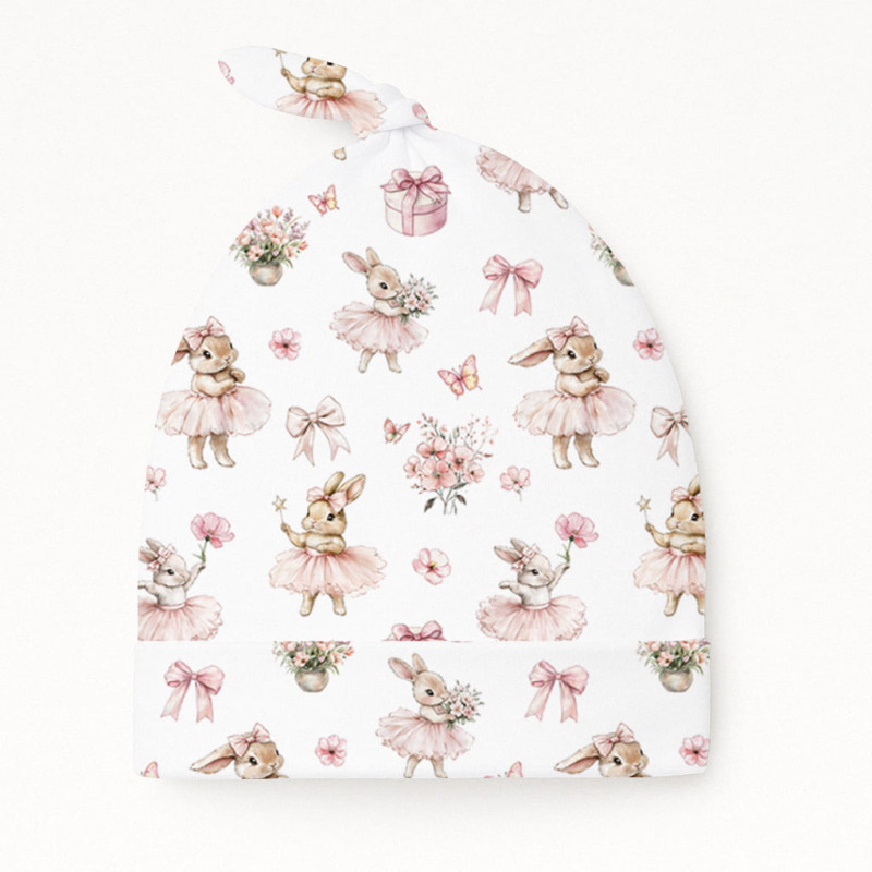 Supima Cotton Layette Hat with Knot H003 BUBBLES Supima Cotton Layette Hat with Knot H003 BUBBLES