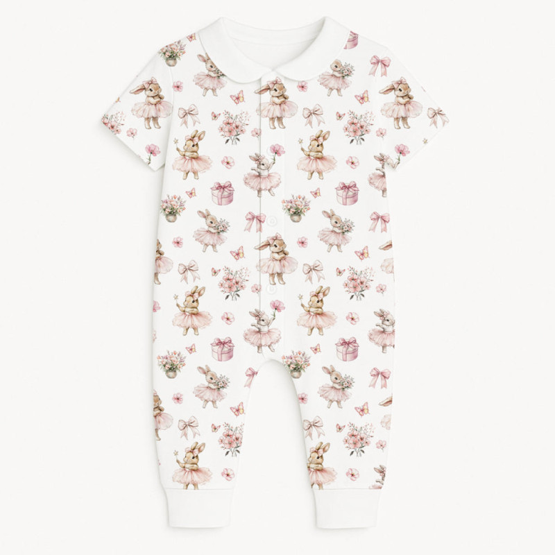 Romper Short sleeve with Collar K061CL BUBBLES