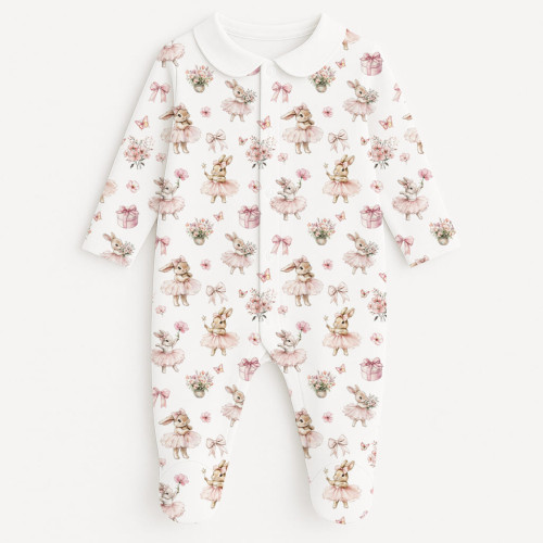 Babygrow with collar 100% p..