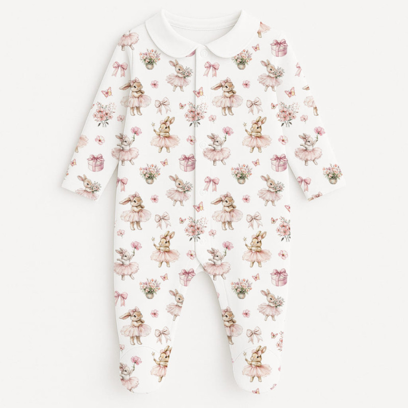 Babygrow with collar 100% pima cotton with K063 BUBBLES Babygrow with collar 100% pima cotton with K063 BUBBLES
