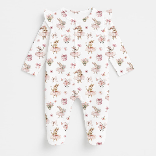 Babygrow with ruffles 100% ..