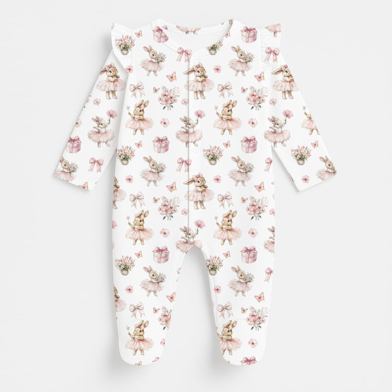 Babygrow with ruffles 100% pima cotton K065 BUBBLES