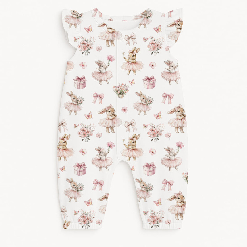 Supima Cotton Long Shortie with Ruffles – R011 BUBBLES Supima Cotton Long Shortie with Ruffles – R011 BUBBLES