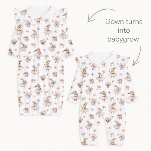 Baby converter gown with co..
