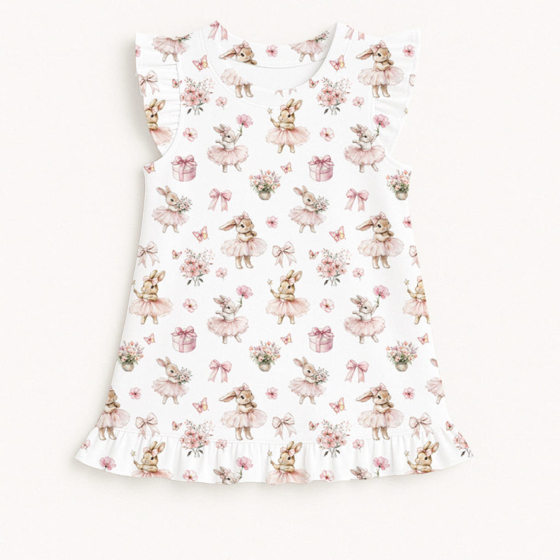 Frill Trim Sleeveless Top for Girls TSH003 BUBBLES Frill Trim Sleeveless Top for Girls TSH003 BUBBLES