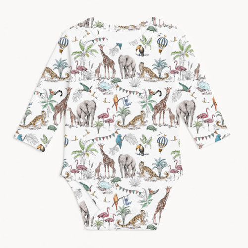 Printed Long-Sleeved Bodyve..