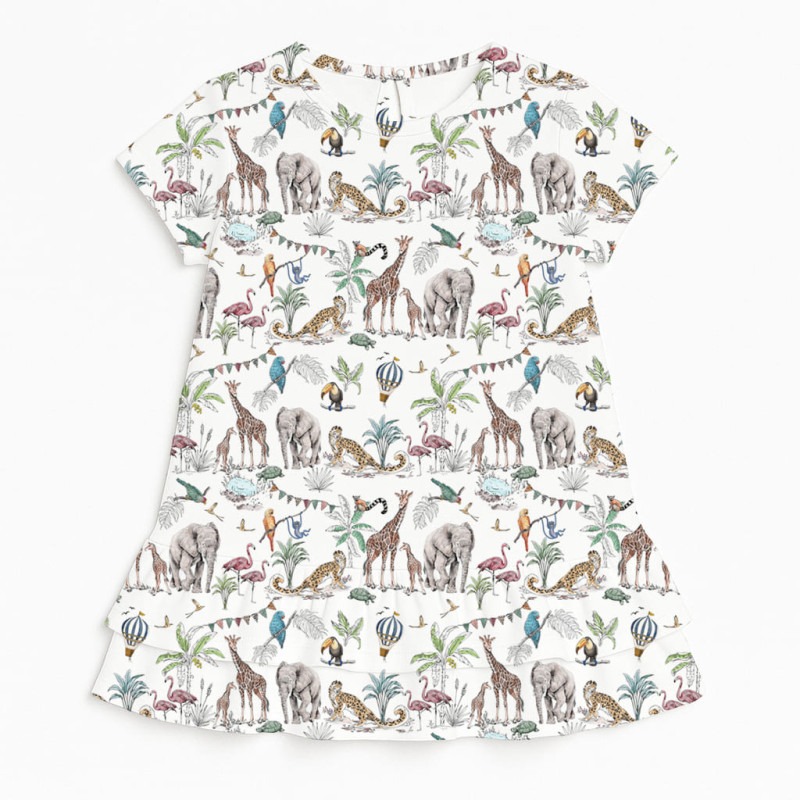 Supima Cotton Night Dress with Ruffle DR002 MADAGASKAR Supima Cotton Night Dress with Ruffle DR002 MADAGASKAR