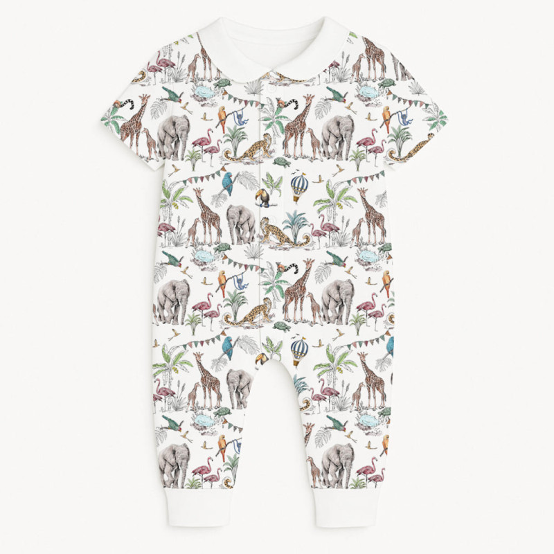 Romper Short sleeve with Collar K061CL MADAGASKAR Romper Short sleeve with Collar K061CL MADAGASKAR