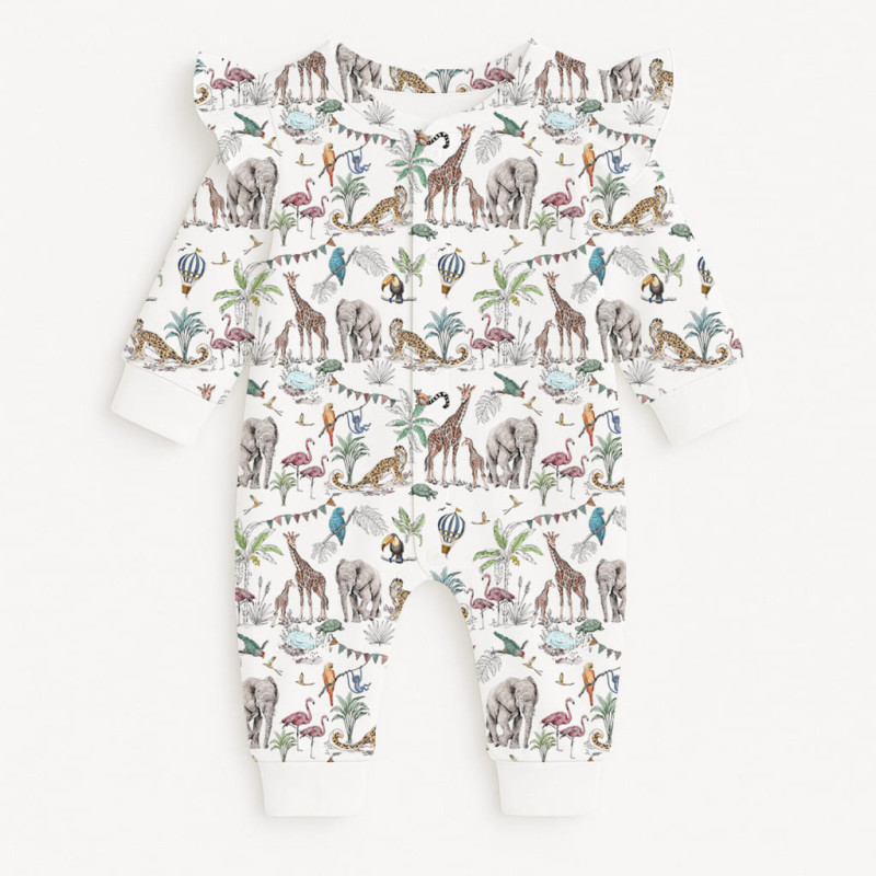 Long sleeve Romper for baby with ruffles K070 MADAGASKAR Long sleeve Romper for baby with ruffles K070 MADAGASKAR