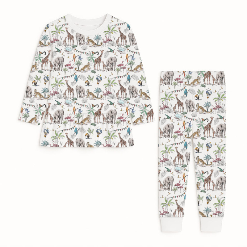 Girls Supima Cotton Pyjamas with Long Sleeves — PJ009 MADAGASKAR Girls Supima Cotton Pyjamas with Long Sleeves — PJ009 MADAGASKAR