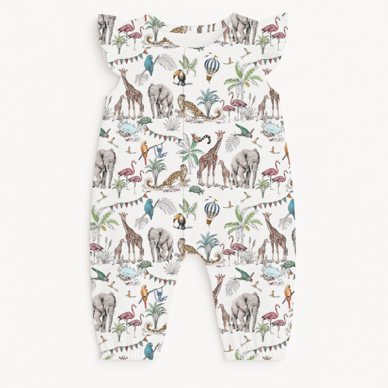 Supima Cotton Long Shortie with Ruffles – R011 MADAGASKAR Supima Cotton Long Shortie with Ruffles – R011 MADAGASKAR