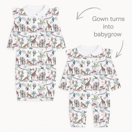 Baby converter gown with co..