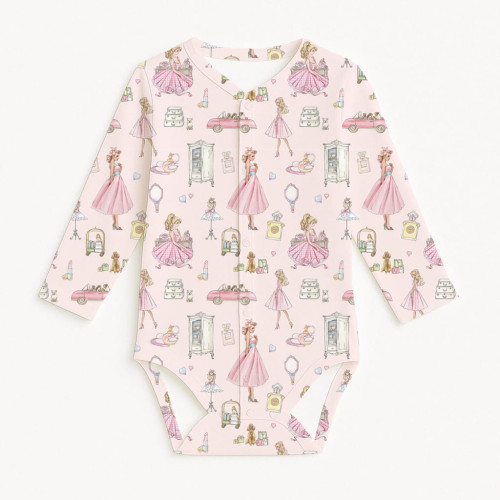 Printed Long-Sleeve Front F..