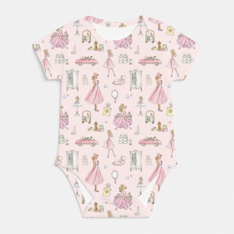Printed Short-Sleeve Bodyvest for Babies BSHL001 MON CHERIE