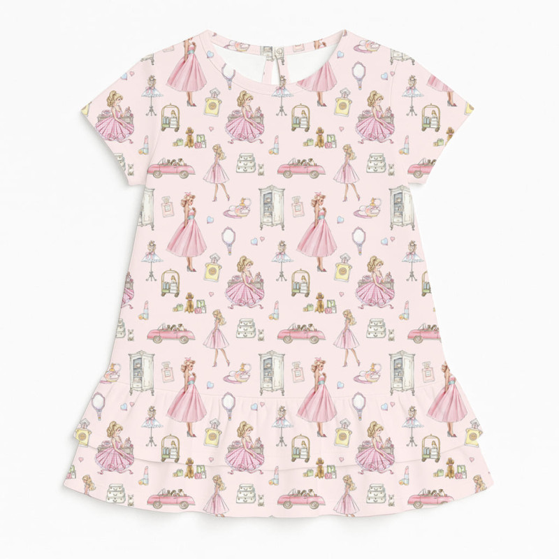 Supima Cotton Night Dress with Ruffle DR002 MON CHERIE