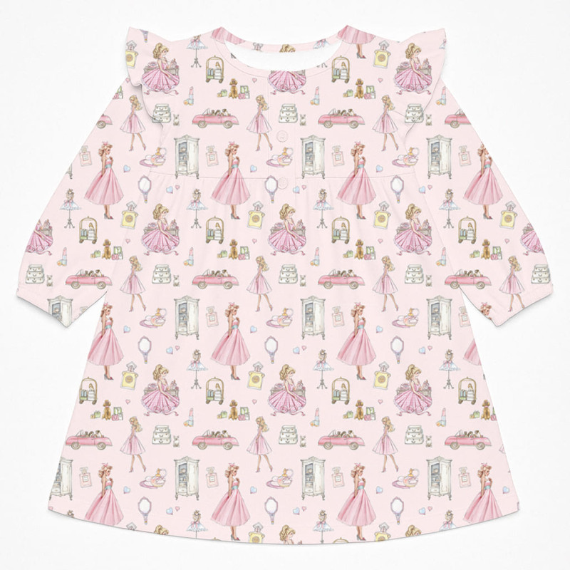 Charming Long-Sleeved Night Dress with Ruffles DR017 MON CHERIE Charming Long-Sleeved Night Dress with Ruffles DR017 MON CHERIE