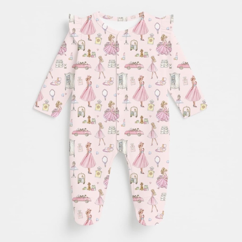 Babygrow with ruffles 100% pima cotton K065 MON CHERIE Babygrow with ruffles 100% pima cotton K065 MON CHERIE