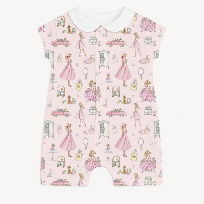 Supima Cotton Shortie with Collar R003CL MON CHERIE Supima Cotton Shortie with Collar R003CL MON CHERIE