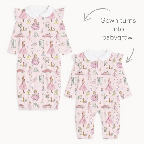 Baby converter gown with co..